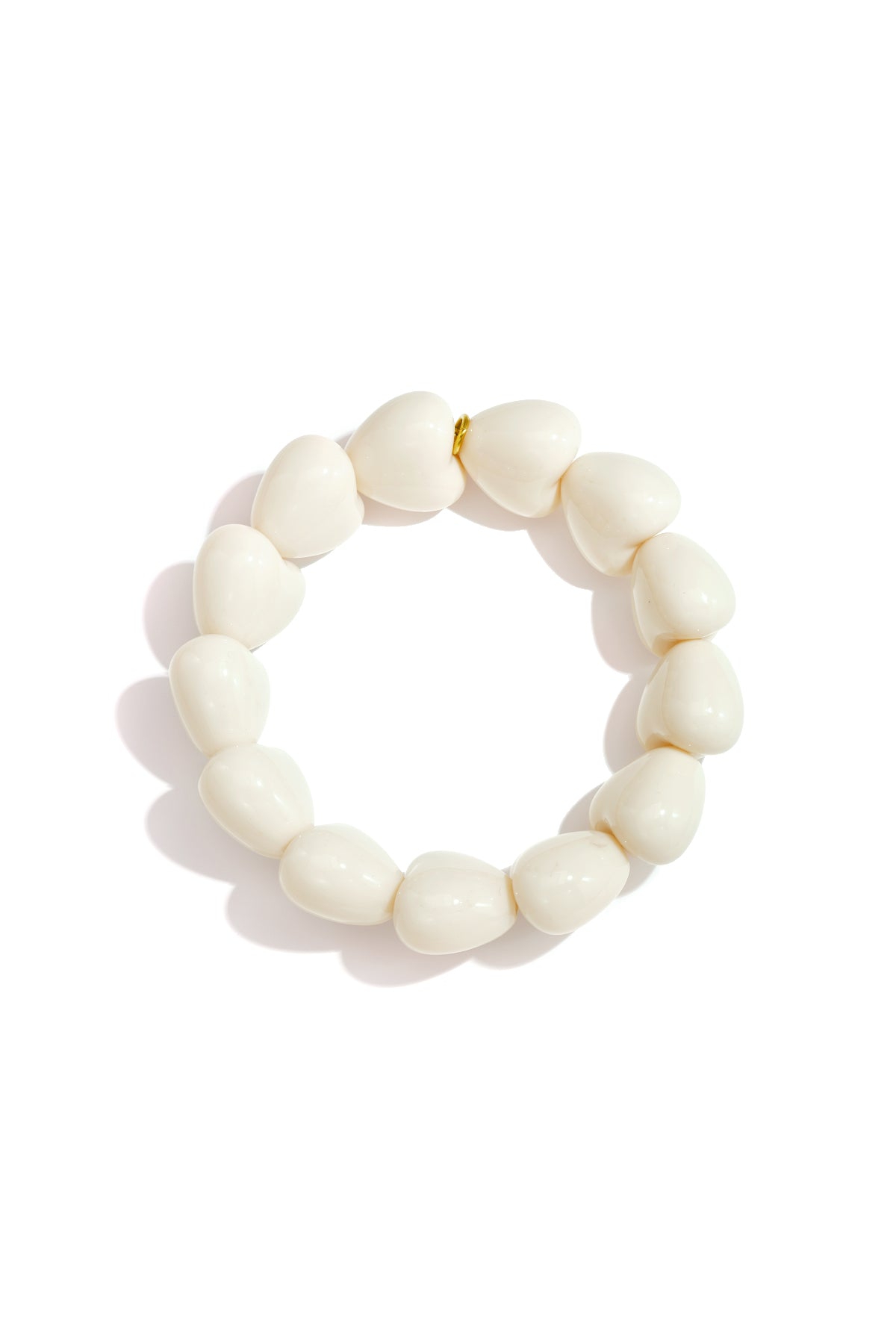 Armband mit kleinem Herz aus 13 Perlen
