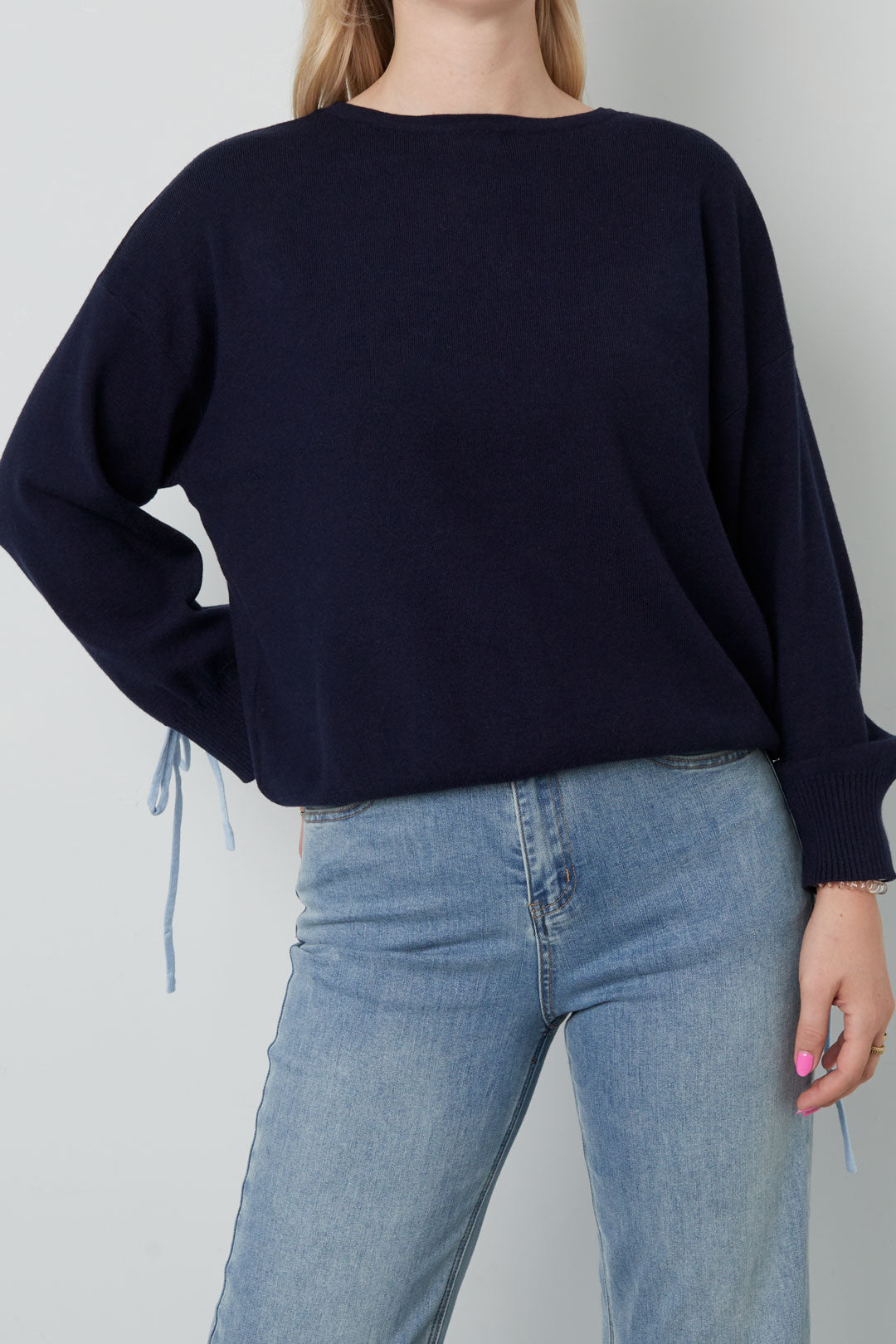 Knitted Viscose Women's Sweater Casual Color Clash