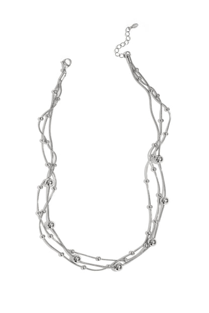 Layered necklace with polka dots