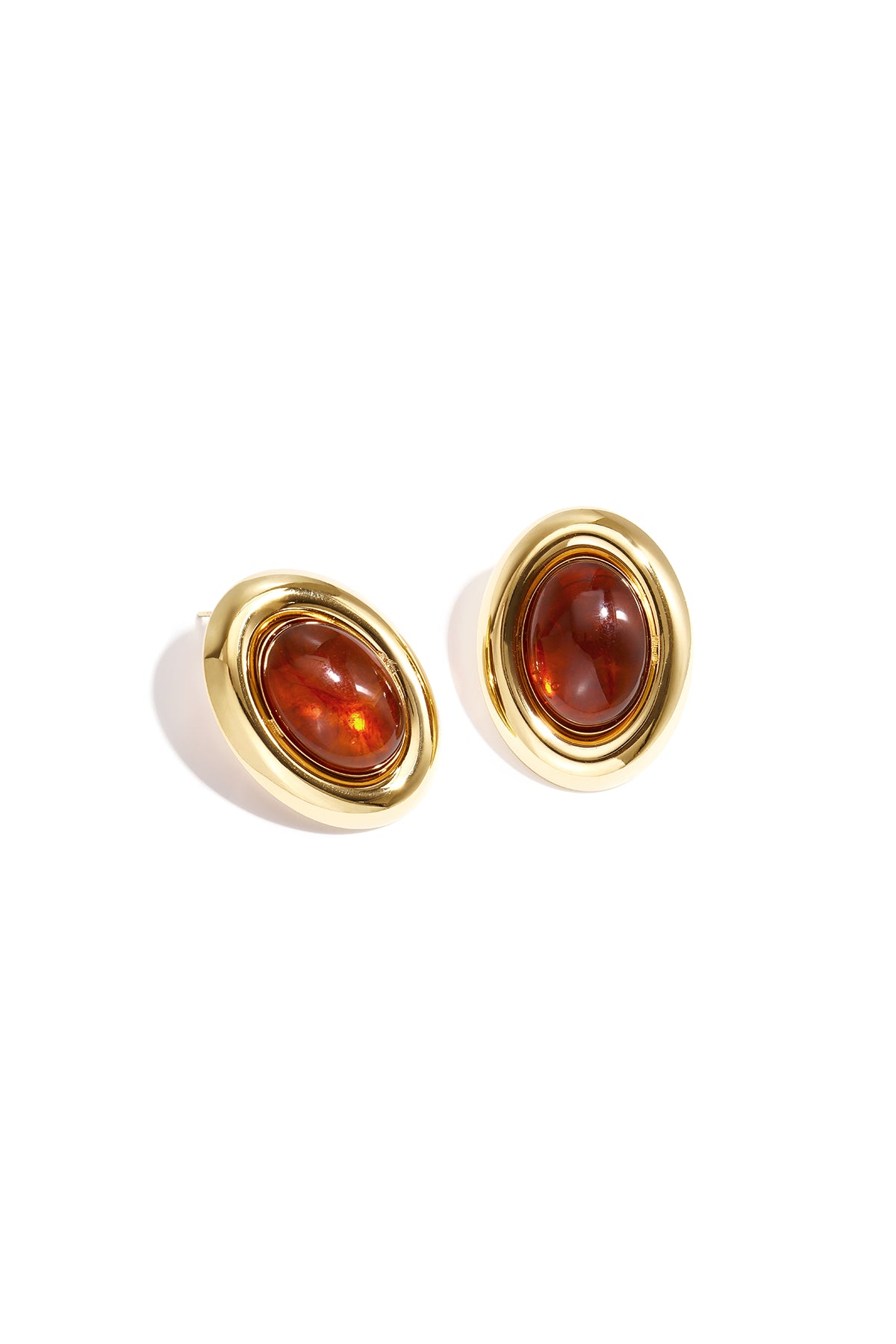 Ohrstecker aus Edelstahl, Ellipsenform, lässig-schlichte Serie, Damenschmuck