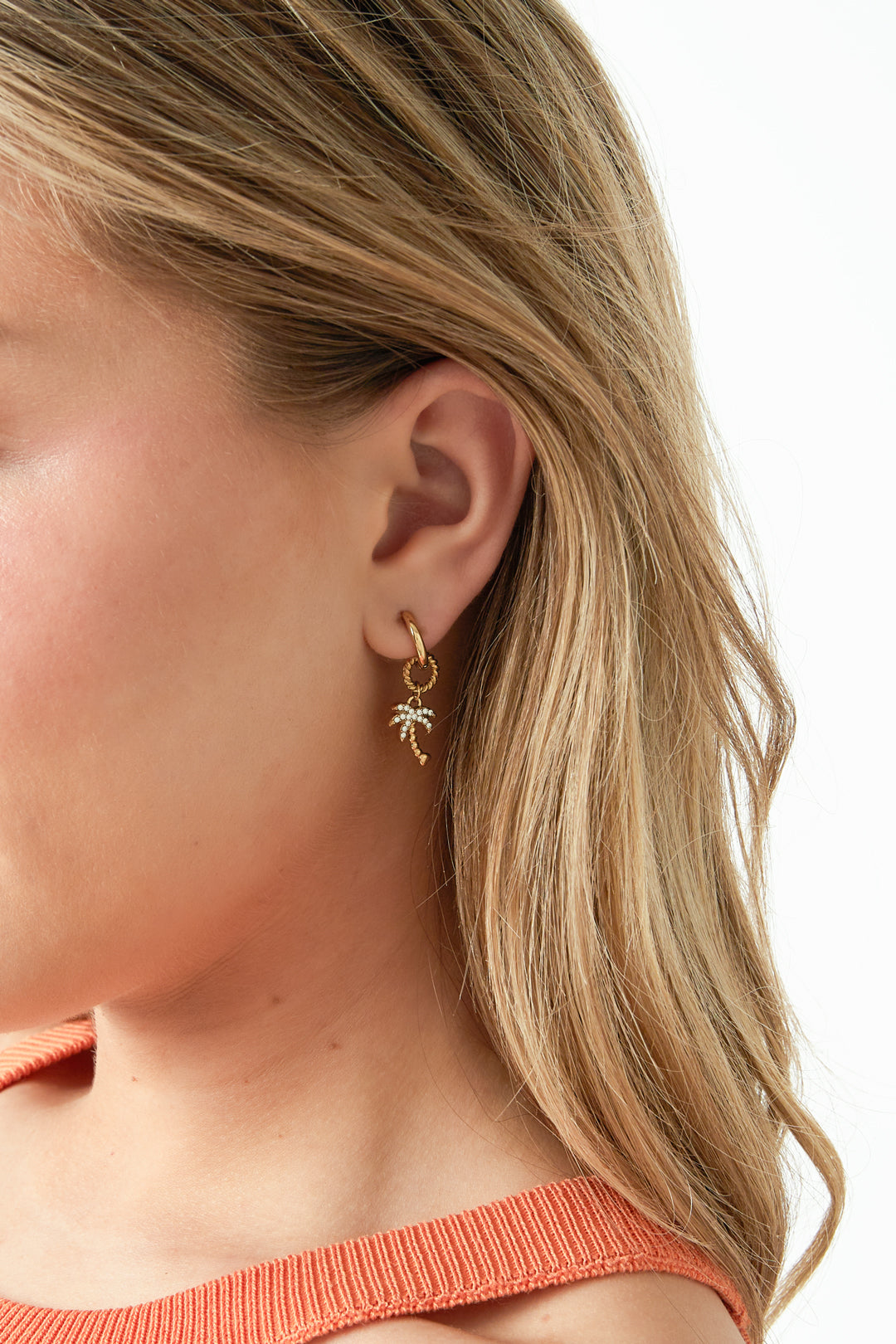 Ohrhänger aus Edelstahl, schlichte und elegante Kollektion „Plant Simple Daily Simple“, Damenschmuck