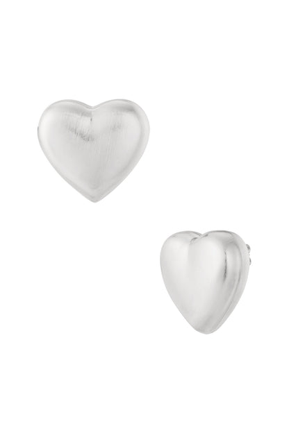 Soft heart studs earrings