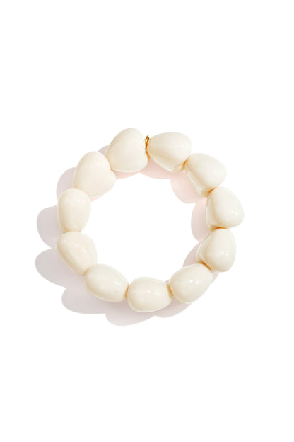 Armband mit großem Herz aus 11 Perlen