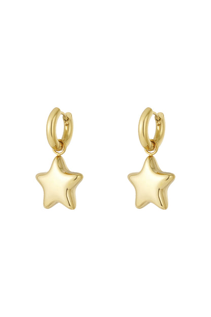 Stainless Steel Drop Earrings Star Daily Daily Simple Series Women's jewelry