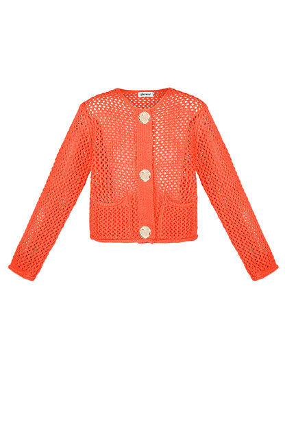 Knitted Polyester Women's Cardigan Open Front Crochet Pattern