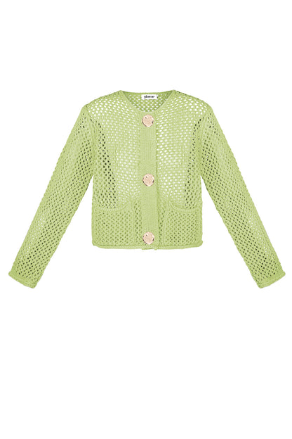 Knitted Polyester Women's Cardigan Open Front Crochet Pattern