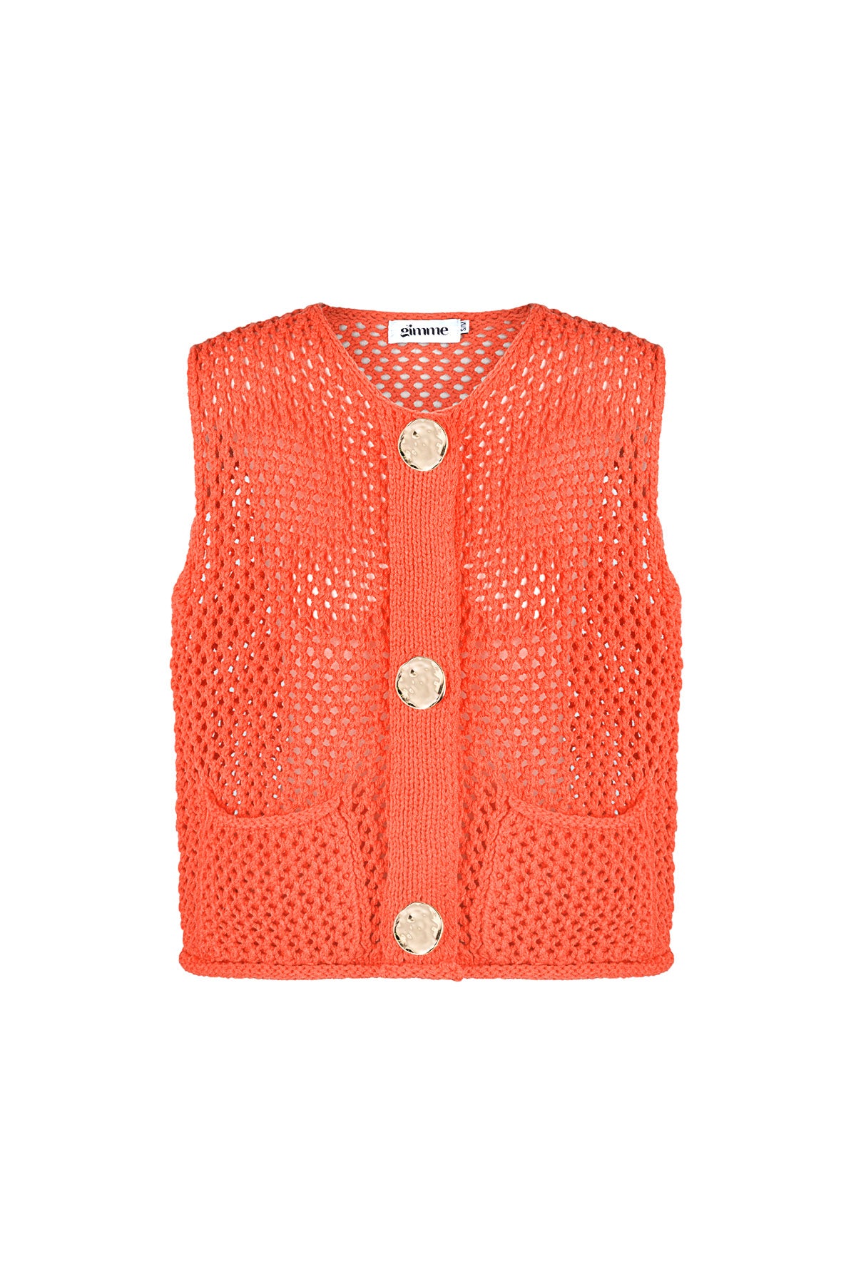 Knitted Polyester Women's Knit Spencer Openwork Design