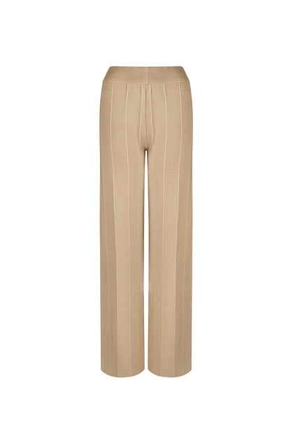 Viscose Women's Wide Leg Pants Conservative Solid Color