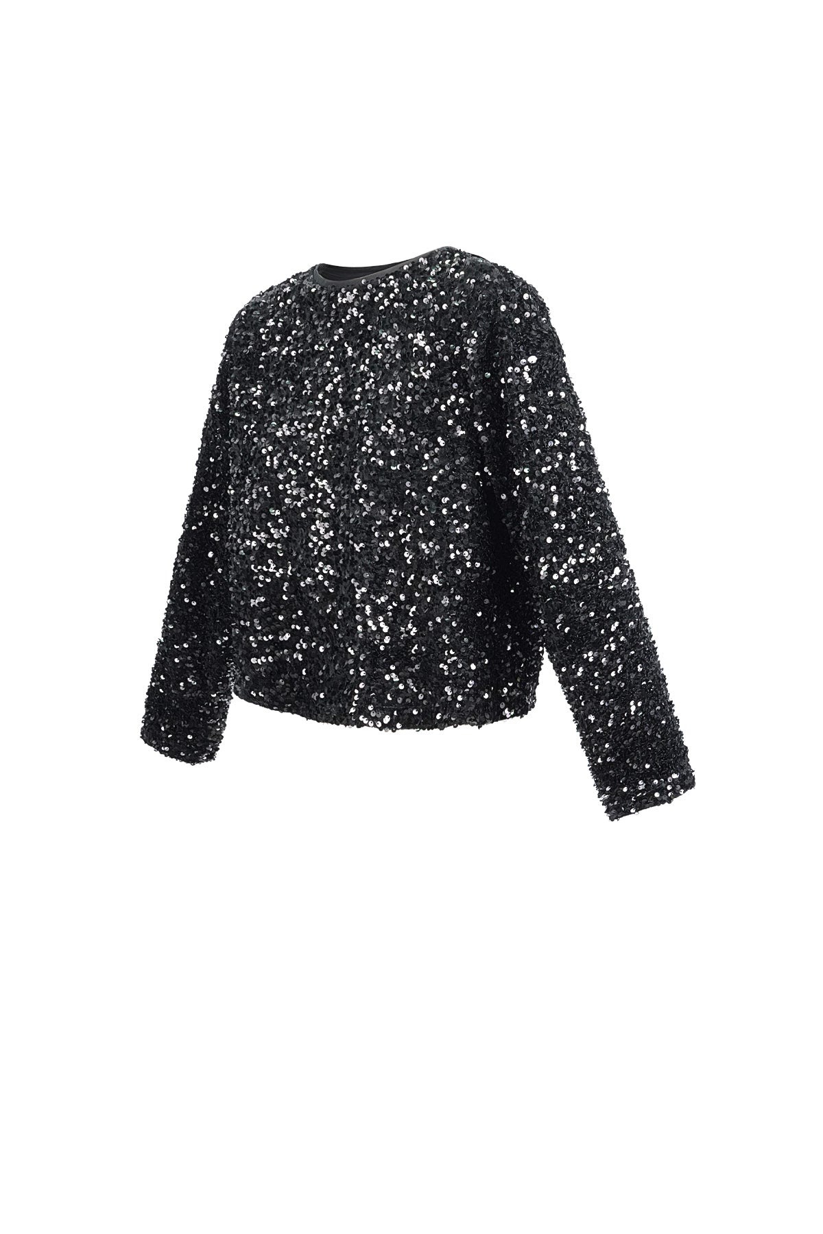 Polyester Long Sleeve Top Cropped Bow Detail