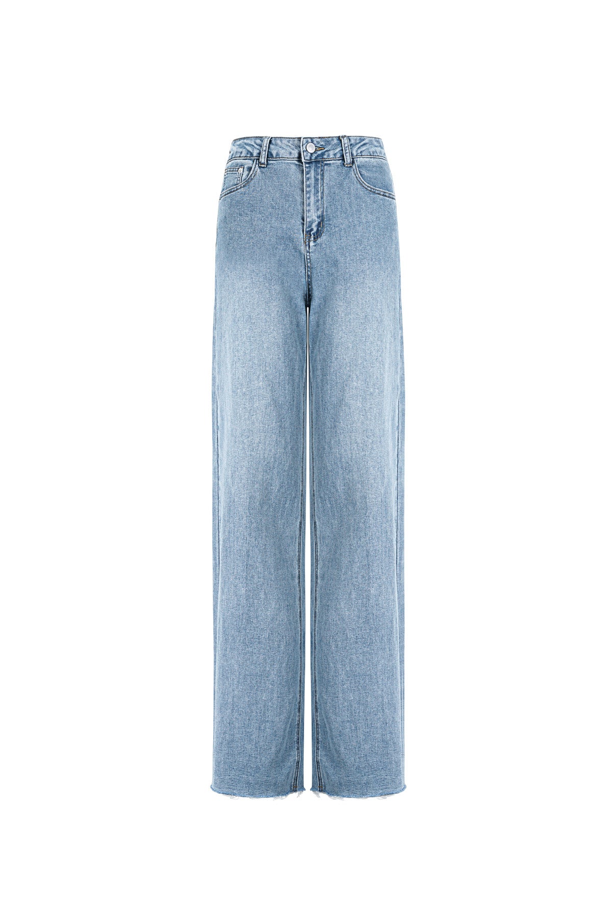 Cotton Woven Women's Straight Leg Pants Casual Solid Color