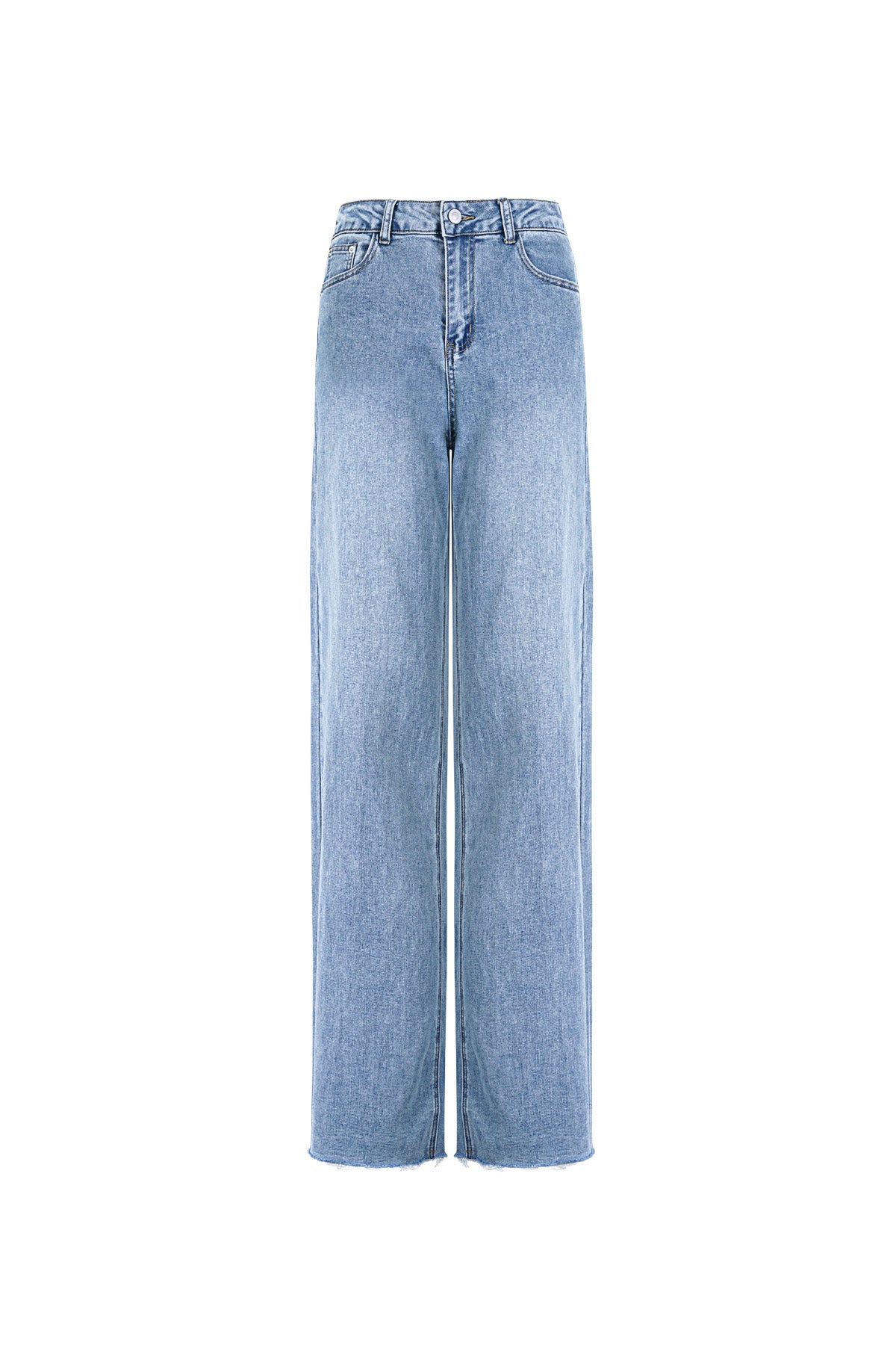 Cotton Woven Women's Straight Leg Pants Casual Solid Color