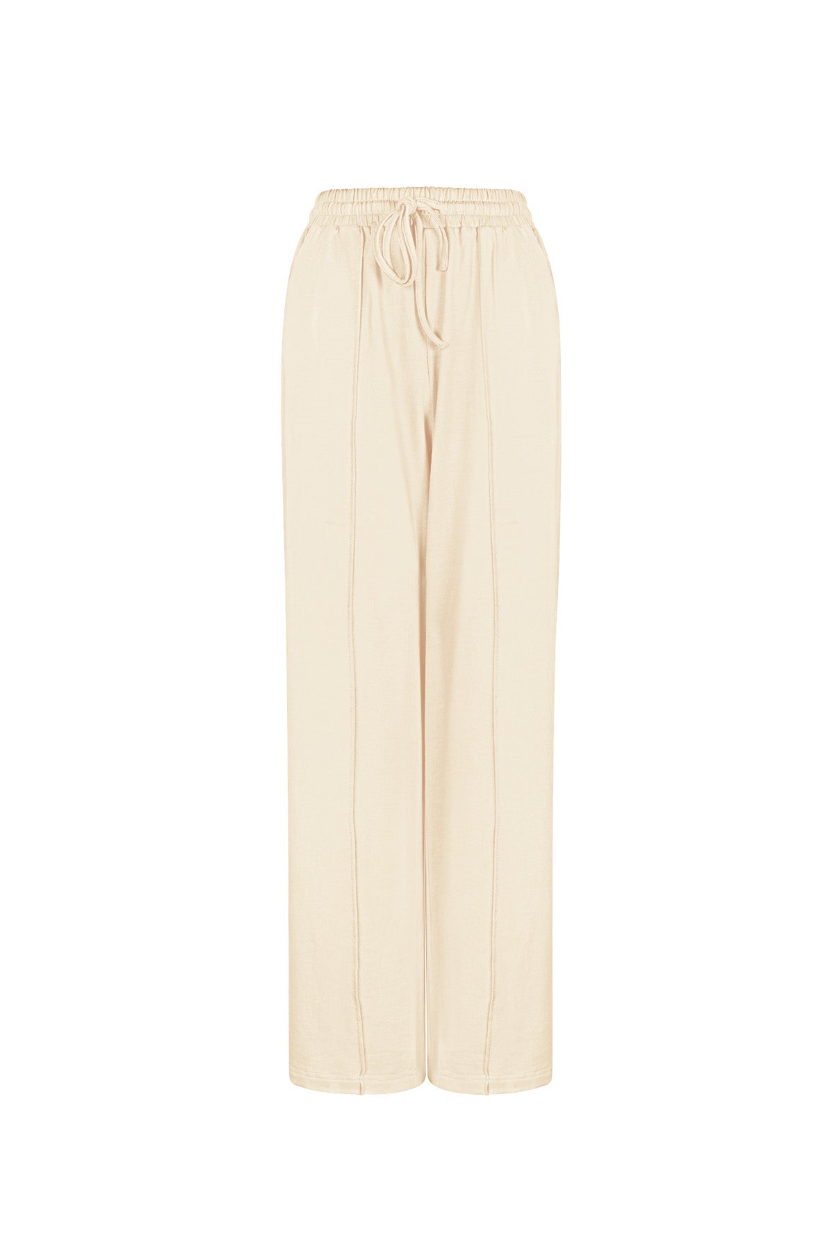 Cotton Women's Wide Leg Pants Comfortable Drawstring Waist