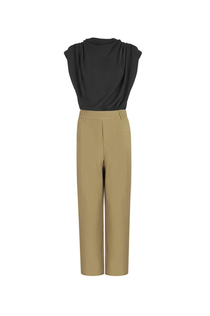 Cotton Blend Women's Wide Leg Bodysuit Spring/Summer Comfort Fit