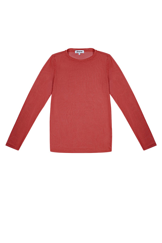 Polyester Women's Long Sleeve Top Sheer Mesh Sporty