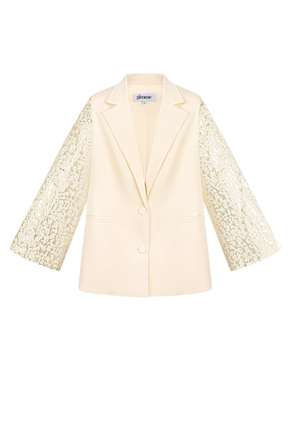 Polyester Women's Suit Set Lace Sleeve Design