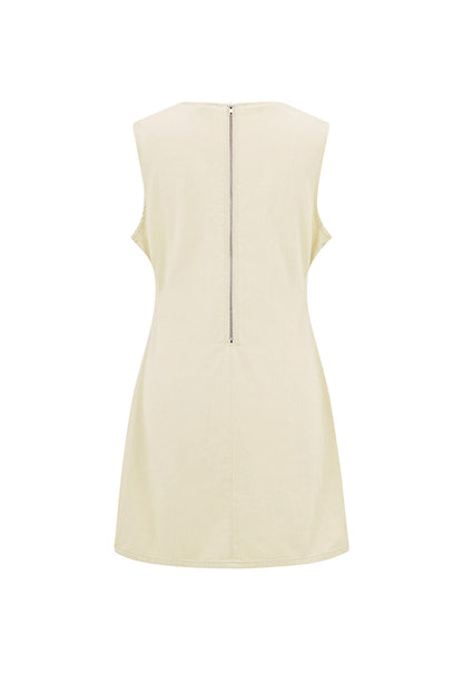 Cotton Women's Mini Dress Sleeveless Bodycon