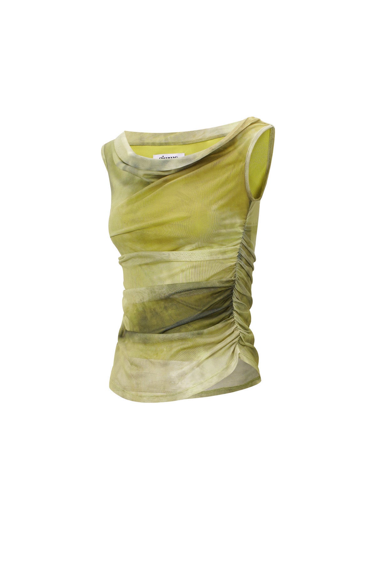 Woven Polyester Women's Sleeveless Top Sheer Solid Color Spring/Summer