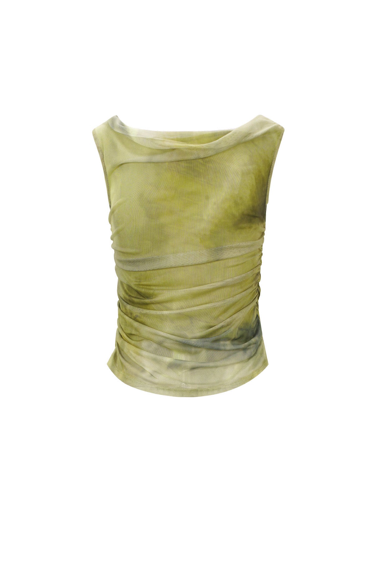 Woven Polyester Women's Sleeveless Top Sheer Solid Color Spring/Summer
