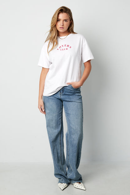 Cotton Women's T-shirt Casual Letters