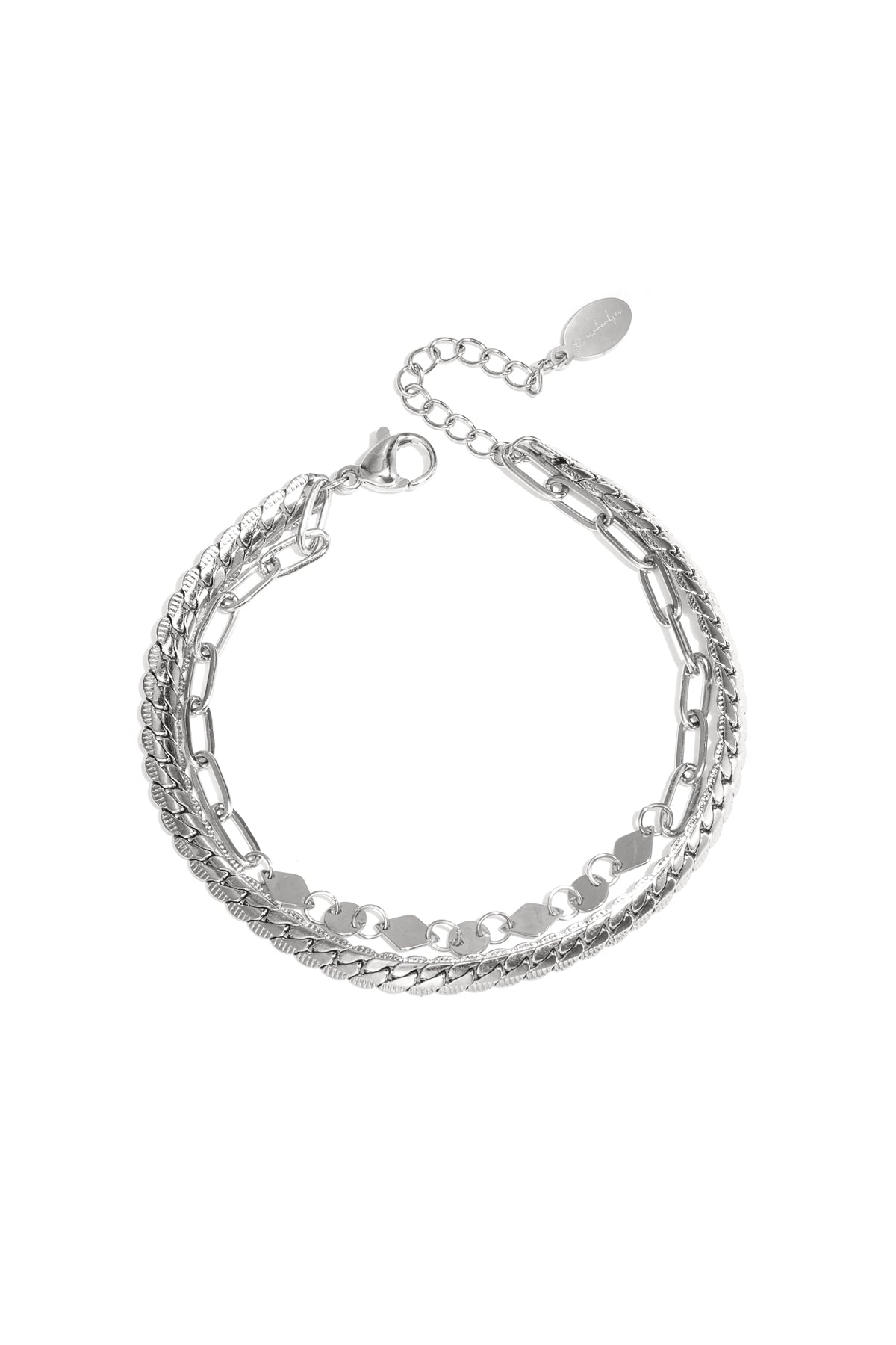 Doppellagiges Armband aus Edelstahl