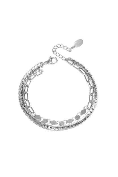 Doppellagiges Armband aus Edelstahl