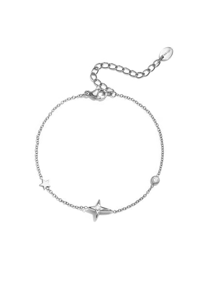 Edelstahl-Charm-Armbänder, Stern, Schlicht, Alltagsschmuck, Damenschmuck