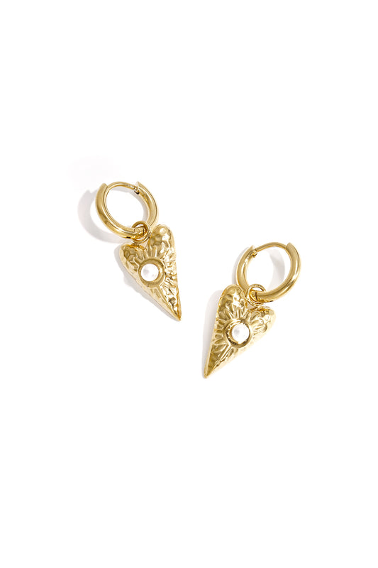 Stainless Steel Drop Earrings Heart Casual Daily Simple Series Women's jewelry