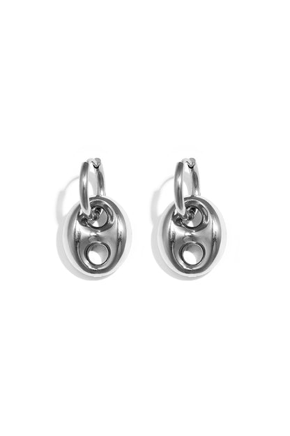 Ohrhänger aus Edelstahl, unregelmäßige Form, lässig-schlichte Serie, Damenschmuck