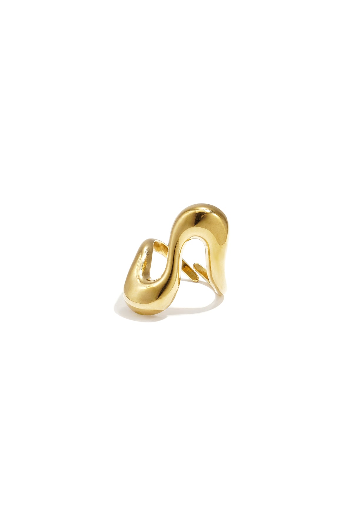 Wellenförmiger verstellbarer Statement-Ring