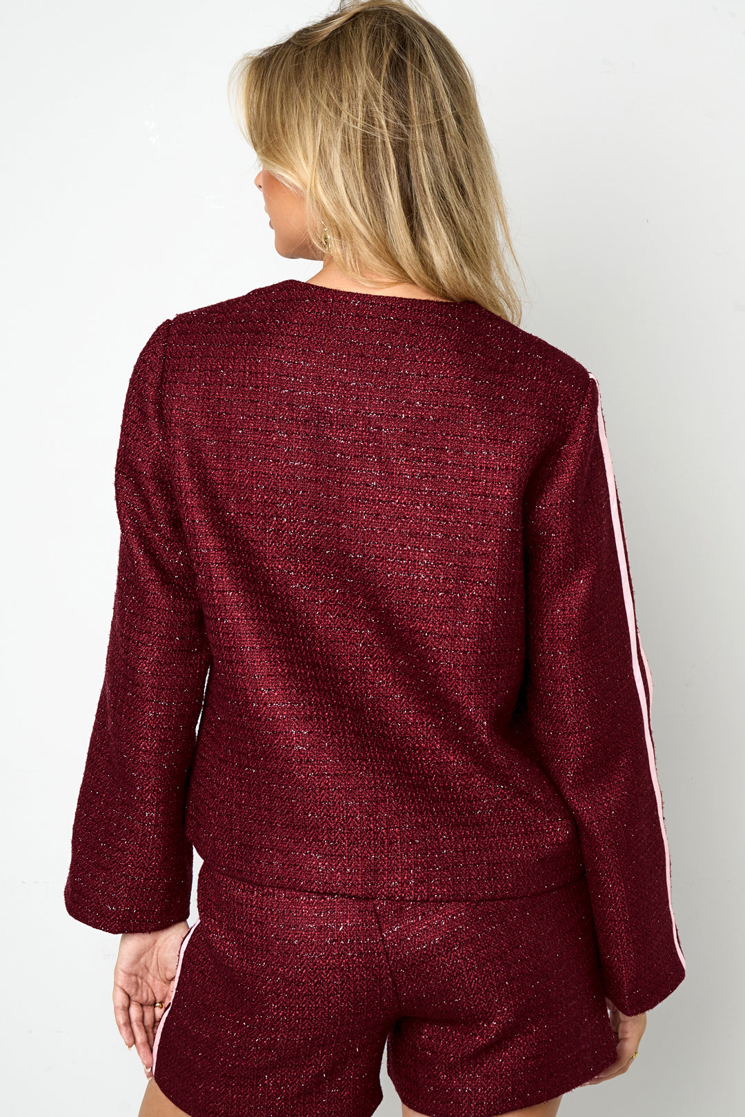 Woven Polyester Fiber Women's Jacket Elegant Plaid Fall/Winter