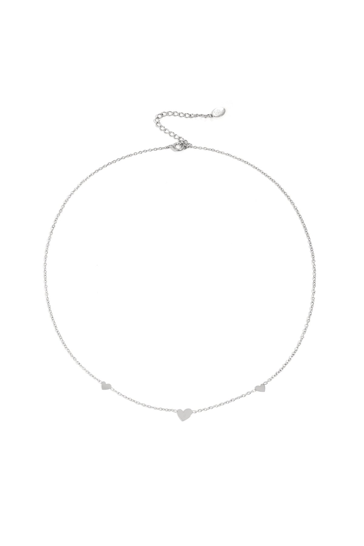 Klassische Halskette mit Herzen – Goldfarbe  - Goldfarbefarbe