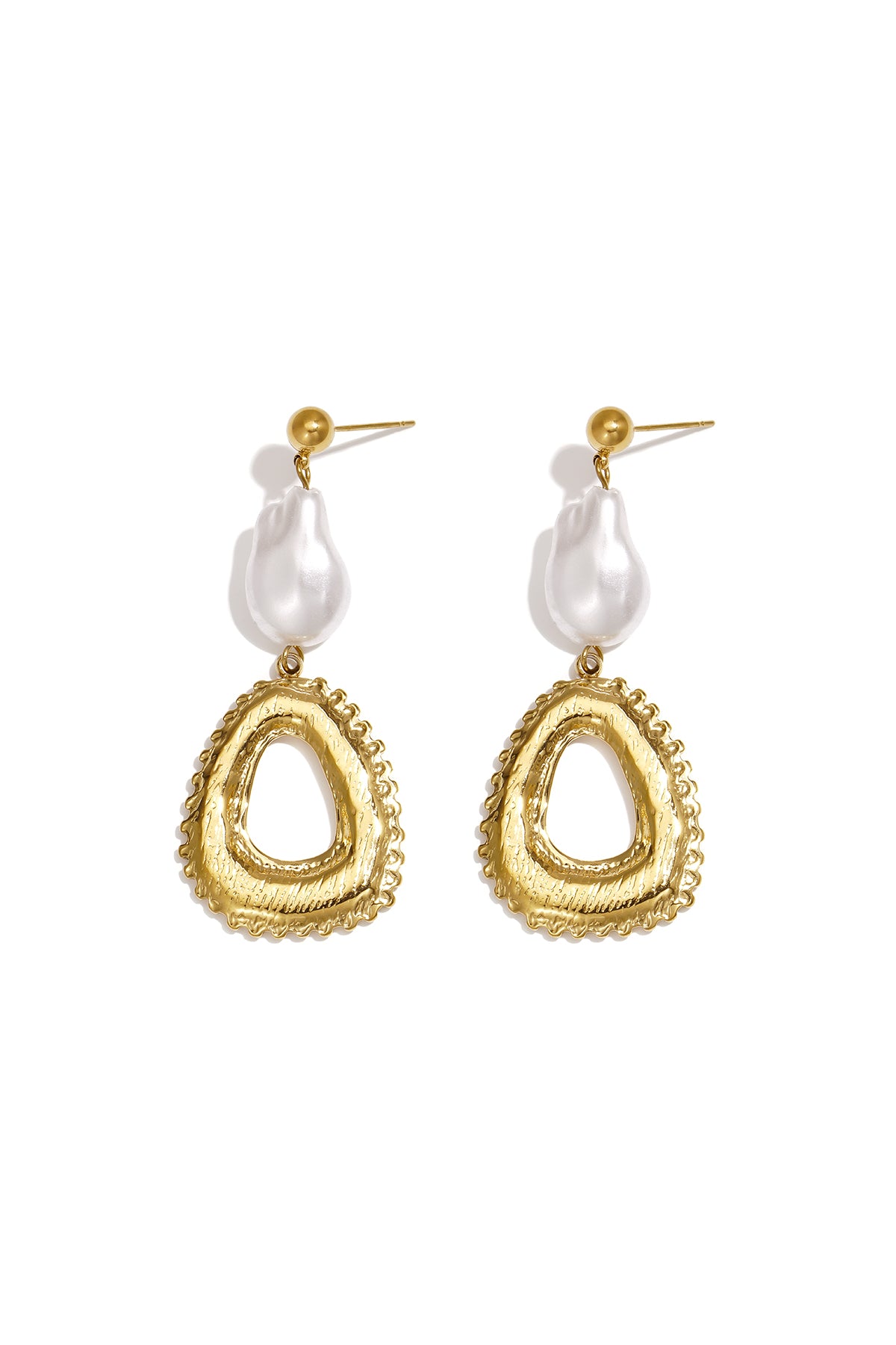 Hängeohrringe aus Edelstahl, Ellipsenform, lässig-schlichte Serie, Damenschmuck