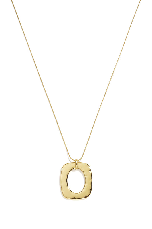 Lange Halskette aus Edelstahl, geometrische Form, schlichte Alltags-Serie, Damenschmuck