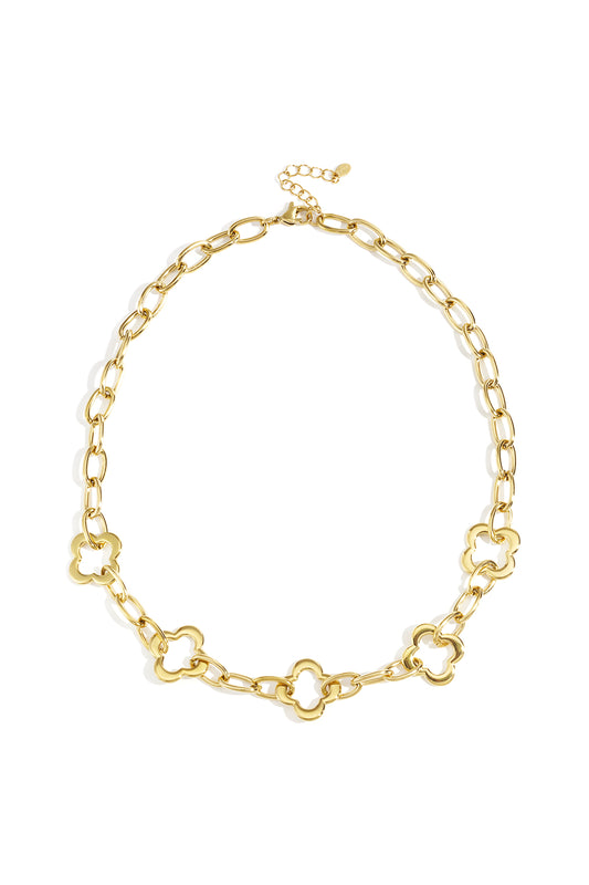 Stainless Steel Chain Necklaces Clover Casual Daily Simple Series Women's jewelry