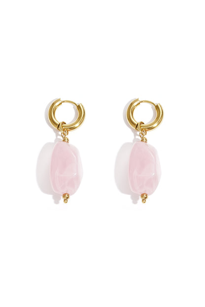 Earrings with organic beads