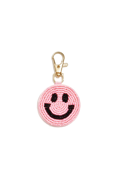 Taschenanhänger mit lächelndem Gesicht, lässige Gläser, Alltagsaccessoires