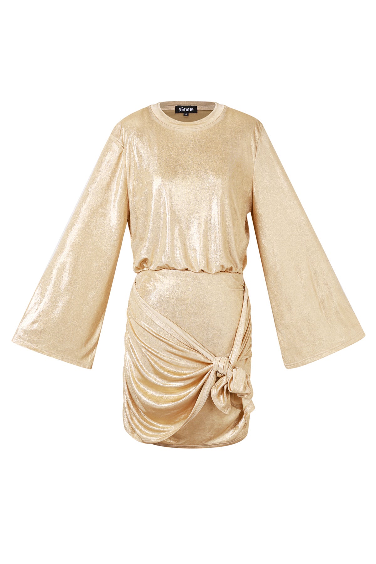 Woven Polyester Fiber Women's Mini Dress Elegant Tie-up