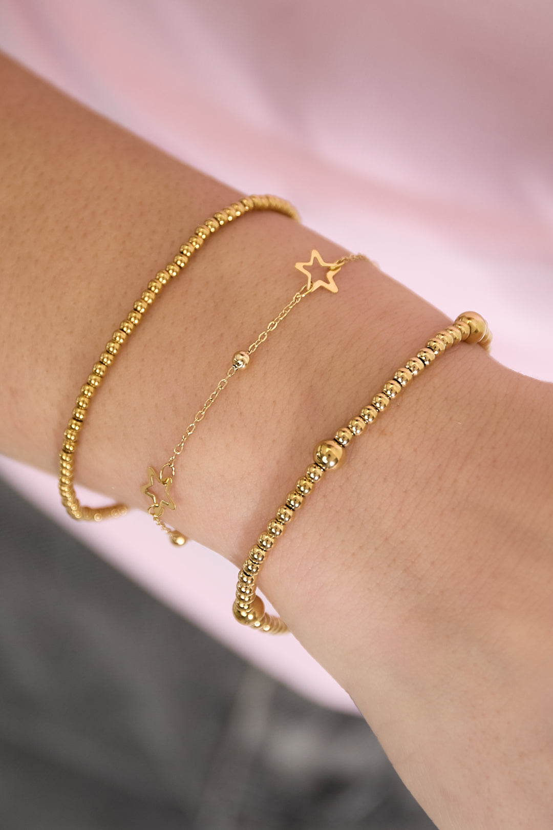 Armband Beady Goldfarbe Edelstahl