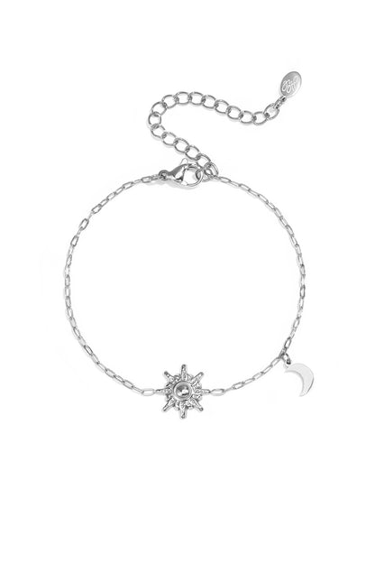 Edelstahl-Charm-Armbänder der Sun Casual Daily Simple Serie – Damenschmuck