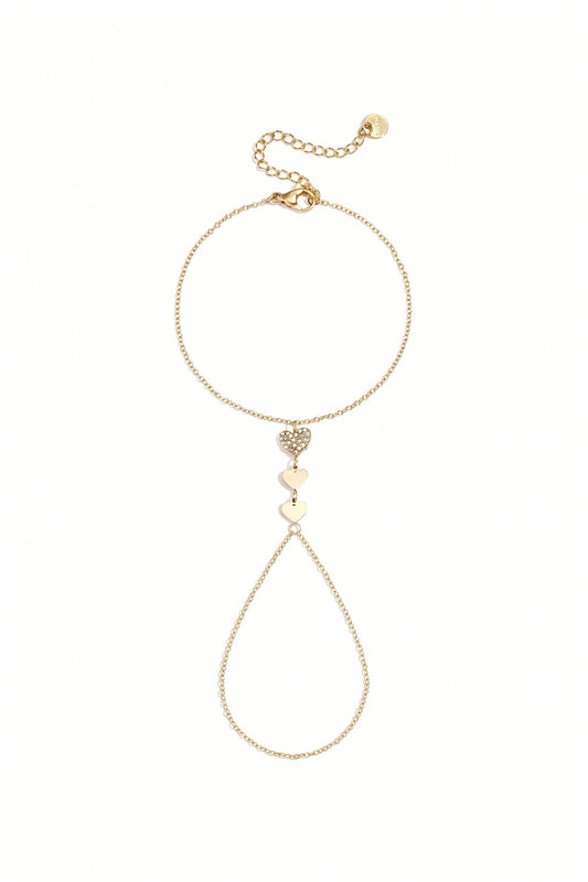 Handkette mit Herzen