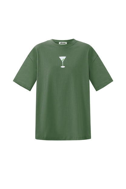 Cotton Knitted Women's T-shirt Casual Letters