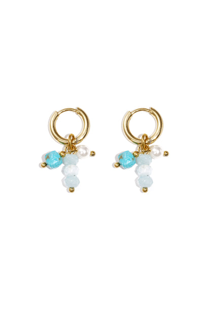 Earrings with hanging beads