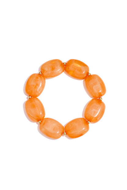 Bracelet with squoval beads
