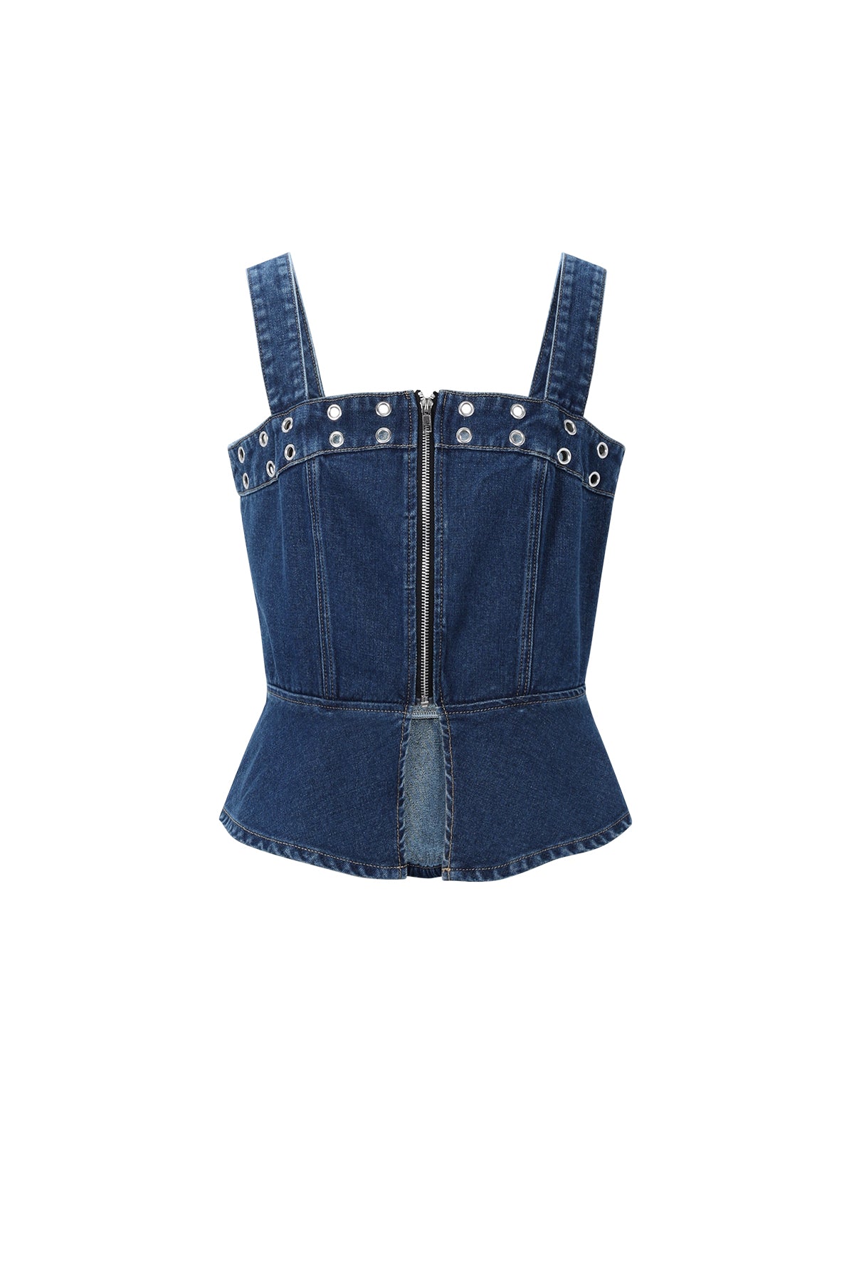Statement-Jeanstop mit Ösen
