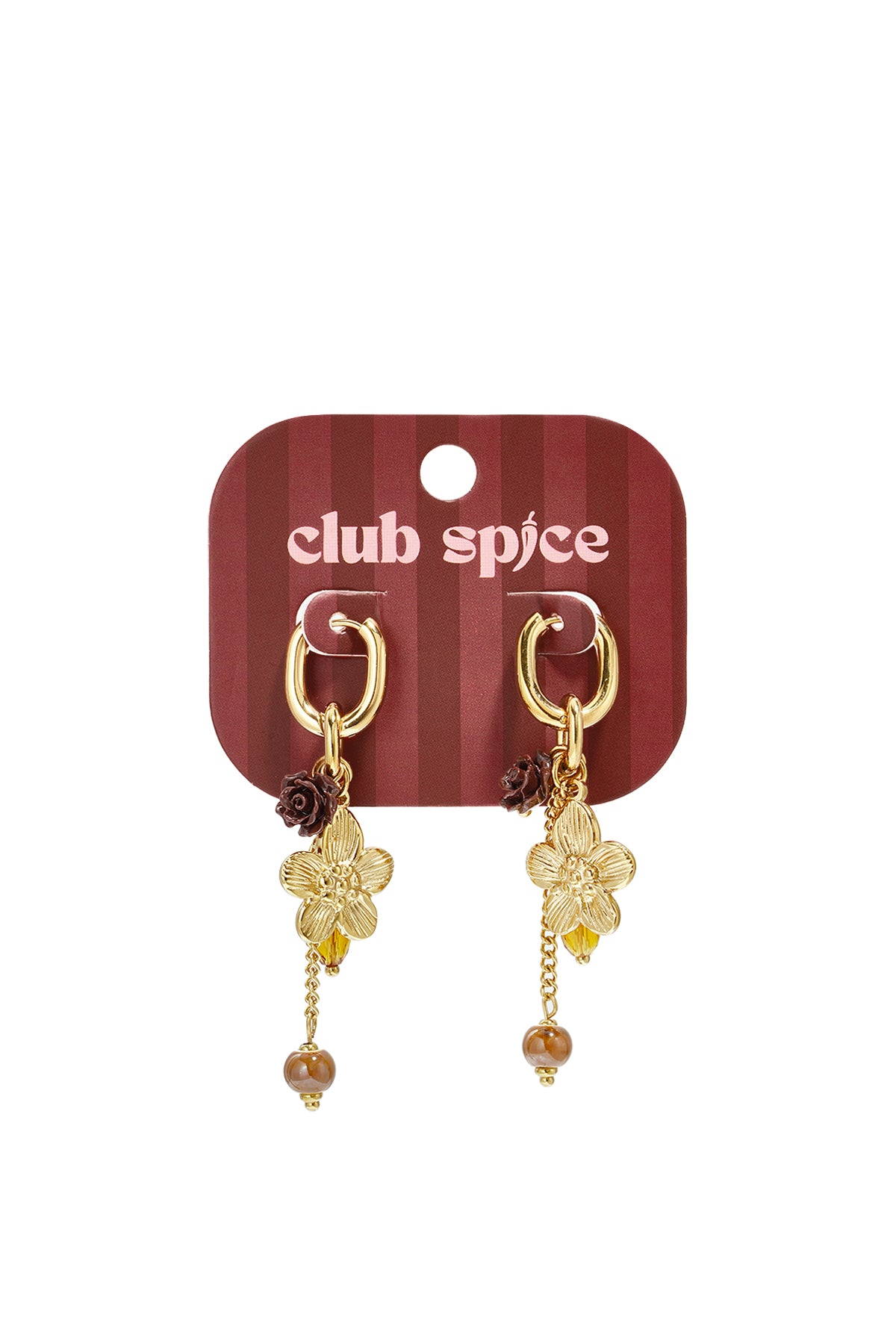 Ohrringe aus Edelstahlperlen, Blumenmuster, lässig-romantisch, Damenschmuck