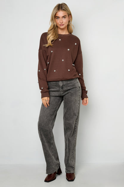 Sweater with studs