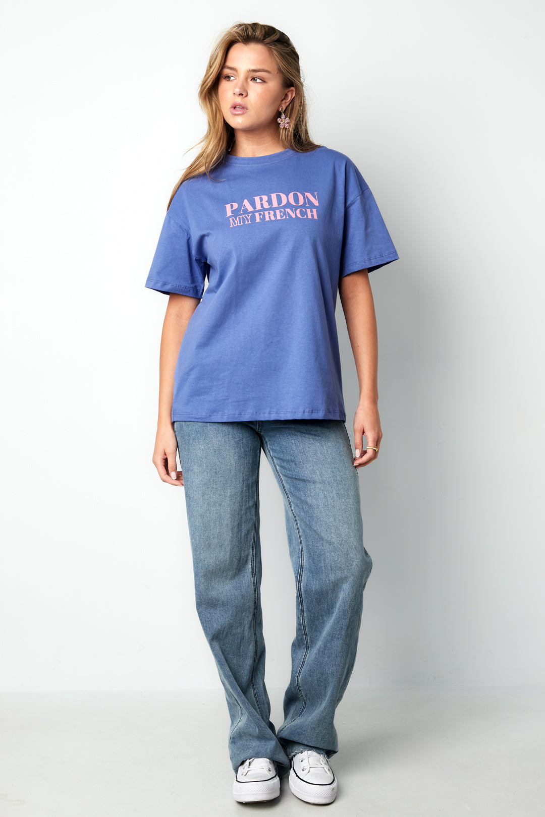 Cotton Women's T-shirt Casual Letters