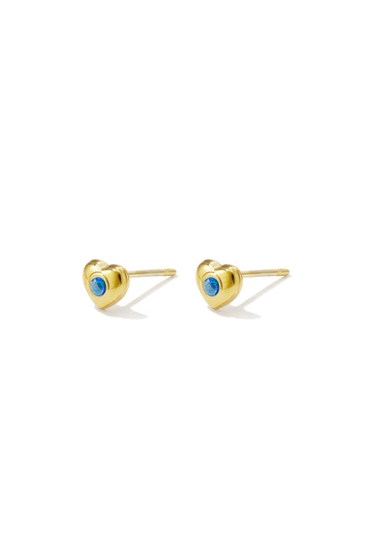 Edelstahl-Ohrstecker, Herz, schlicht, Alltags-Serie, Damenschmuck