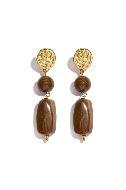 Ohrhänger aus Edelstahl, Perlen, Retro-Stil, Klassische Serie, Damenschmuck