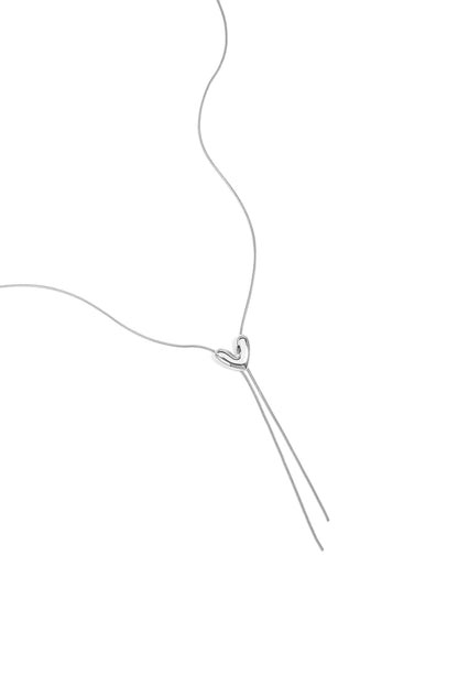 Halsketten mit Herzanhänger aus Edelstahl, lässige und schlichte Serie, Damenschmuck